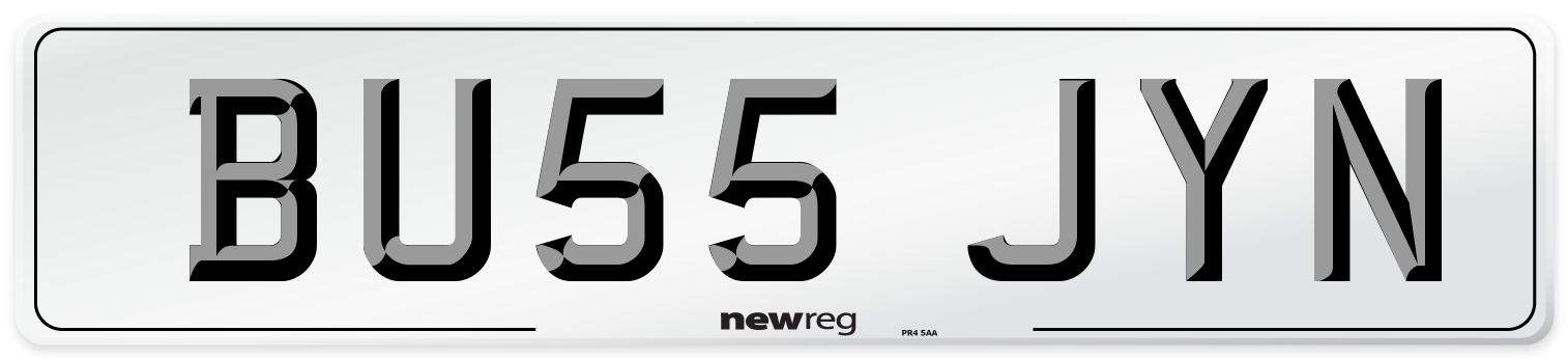 BU55 JYN Number Plate from New Reg